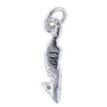 Load image into Gallery viewer, Sterling Silver, 4.0mm Width by 2.6mm Length by 16.8mm Height, Seahorse Charm. Quantity Per Pack: 4 Pieces.
