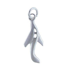 Load image into Gallery viewer, Sterling Silver, 7.3mm Width by 1.4mm Length by 20.9mm Height, Plane Charm. Quantity Per Pack: 5 Pieces.
