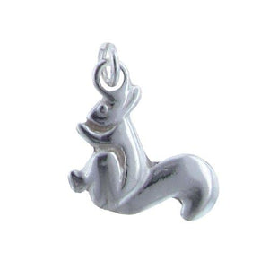 Sterling Silver, 17.0mm Width by 1.7mm Length by 16.8mm Height, Squirrel Pendant. Quantity Per Pack: 2 Pieces.