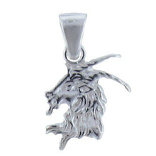 Load image into Gallery viewer, Sterling Silver, 15.1mm Width by 1.9mm Length by 18.3mm Height, Goat Pendant. Quantity Per Pack: 2 Pieces.
