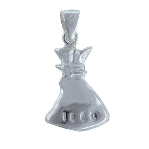 Sterling Silver, 16.2mm Width by 3.5mm Length by 24.8mm Height, Gift Bag Pendant. Quantity Per Pack: 1 Piece.