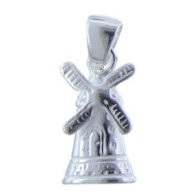 Load image into Gallery viewer, Sterling Silver, 10.6mm Width by 7.5mm Length by 18.9mm Height, Windmill Pendant. Quantity Per Pack: 1 Piece.
