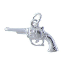 Load image into Gallery viewer, Sterling Silver, 20.9mm Width by 3.2mm Length by 13.6mm Height, Gun Charm. Quantity Per Pack: 1 Pieces.
