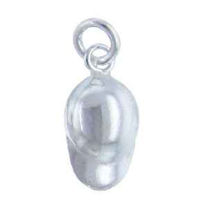 Sterling Silver, 7.6mm Width by 3.8mm Length by 15.0mm Height, Cap Charm. Quantity Per Pack: 5 Pieces.