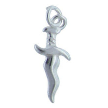 Load image into Gallery viewer, Sterling Silver, 8.2mm Width by 1.7mm Length by 20.3mm Height, Knife Charm. Quantity Per Pack: 5 Pieces.
