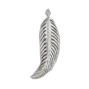 Fine Silver, Hill Tribe, 12.1mm Width by 2.0mm Length by 39.3mm Height, Leaf Charm. Quantity Per Pack: 4 Pieces.