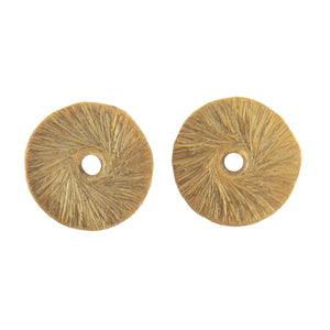 Sterling Silver Gold Plated / Vermeil, 7.2mm Width by 7.2mm Length by 0.8mm Height, Matte Disc Bali Bead. Quantity per pack: 20 Pieces.