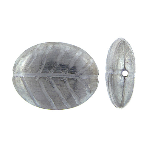 German Silver, 24.4mm Width by 31.2mm Length by 9.6mm Height, Oval Bali Bead Quantity per pack; 7 Pieces.