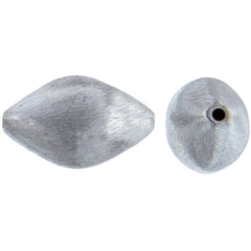 German Silver, 22.8mm Width by 14.7mm Length by 11.9mm Height, Oval Bali Bead. Quantity per pack: 9 pieces