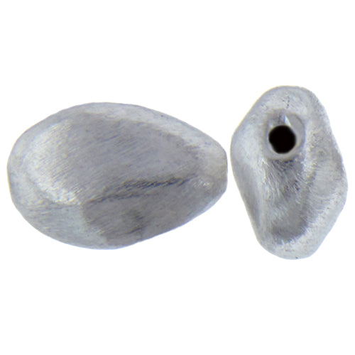 German Silver, 15.6mm Width by 11.5mm Length by 23.3mm Height, Matte Oval Bali Bead. Quantity per pack: 9 Pieces.