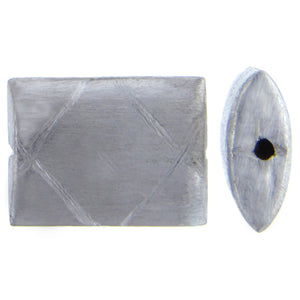 German Silver, 20.0mm Width by 8.2mm Length by 26.8mm Height, Matte Stamped Rectangle Bali Bead. Quantity per pack: 8 Pieces.