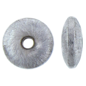 German Silver, 10.0mm Width by 9.9mm Length by 4.0mm Height, Matte Roundel Bali Bead. Quantity per pack: 49 Pieces.