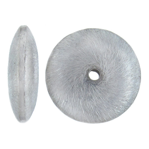 German Silver, 18.2mm Width by 18.2mm Length by 5.7mm Height, Matte Roundel Bali Bead. Quantity per pack: 35 Pieces.