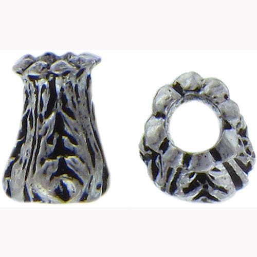 German Silver Oxidized, 10.2mm Width by 9.9mm Length by 12.9mm Height, Fancy Bali Bead. Quantity per pack: 8 Pieces.