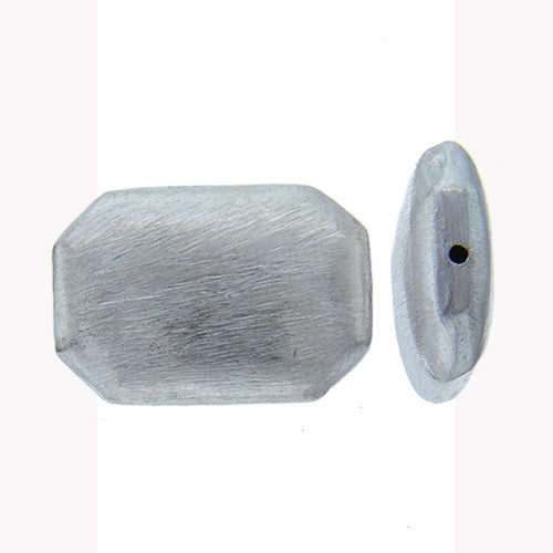 German Silver, 24.3mm Width by 9.9mm Length by 35.6mm Height, Matte Rectangle Bali Bead. Quantity per pack: 6 Pieces.