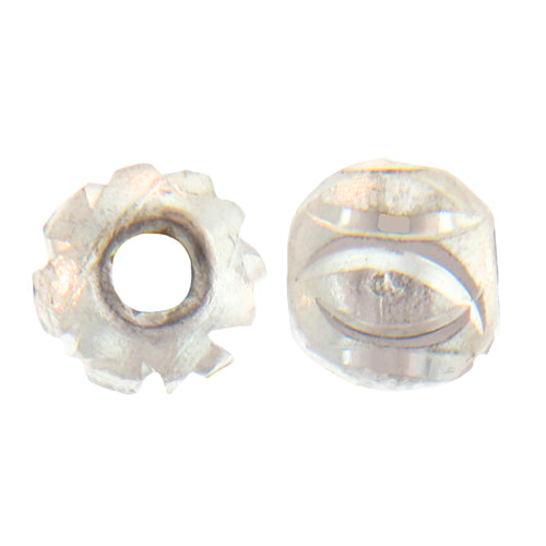 Copper Silver Plated, 6.0mm Width by 6.0mm Length by 5.4mm Height, Textured Circle Bali Bead. Quantity per pack: 37 Pieces.