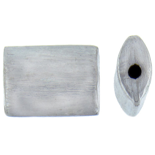 German Silver, 15.1mm Width by 7.5mm Length by 20.4mm Height, Matte Rectanglar Bali Bead. Quantity per pack: 10 Pieces.