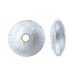 German Silver, 5.4mm Width by 12.2mm Length / Height, Textured Circle Bali Bead. Quantity Per Pack: 39 Pieces.