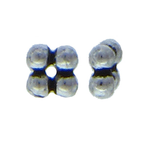 German Silver, 4.7mm Width by 4.7mm Height by 2.4mm Thickness, Square Daisy Bali Bead. Quantity per pack: 97 Pieces.