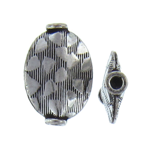 German Silver, 13.4mm Width by 14.6mm Length / Height, Fancy Textured Round Bali Bead. Quantity Per Pack: 15 Pieces.