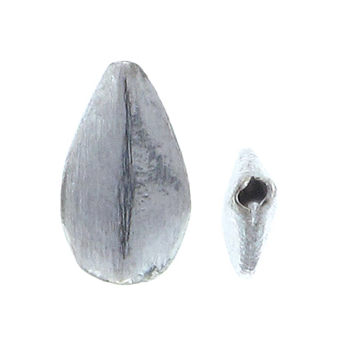 German Silver, 8.9mm Width by 3.2mm Length by 14.7mm Height, Matte Teardrop Bali Bead. Quantity per pack: 14 Pieces.