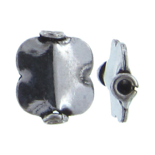 German Silver, 11.4mm Width by 3.9mm Length by 13.2mm Height, Fancy Square Bali Bead. Quantity per pack: 14 Pieces.