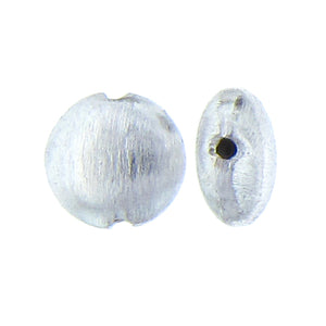 German Silver, 10.0mm Width by 5.5mm Length by 9.8mm Height, Matte Round Bali Bead. Quantity per pack: 21 Pieces.