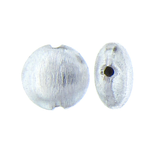 German Silver, 10.0mm Width by 5.5mm Length by 9.8mm Height, Matte Round Bali Bead. Quantity per pack: 21 Pieces.