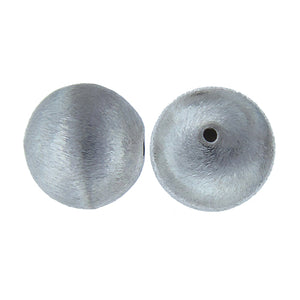 German Silver, 13.9mm Width / Length / Height, Matte Round Bali Bead. Quantity per pack: 16 Pieces.