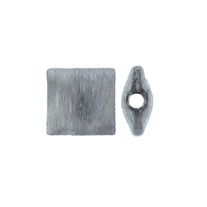 German Silver, 6.7mm Width by 3.2mm Length by 6.8mm Height, Matte Square Bali Bead. Quantity per pack: 30 Pieces.