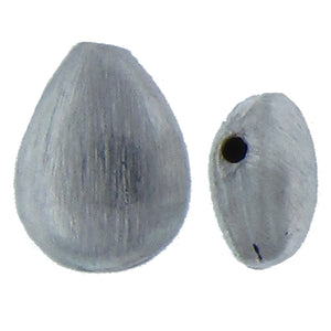 German Silver, 12.5mm Width by 8.0mm Length by 16.9mm Height, Matte Teardrop Bali Bead. Quantity per pack: 13 Pieces.