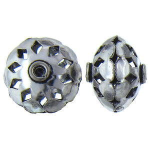 German Silver Oxidized, 17.2mm Width by 17.2mm Length by 13.2mm Height, Fancy Bali Bead. Quantity per pack: 15 Pieces.