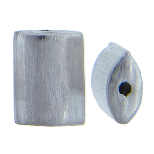 German Silver, 15.1mm Width by 7.3mm Length by 20.2mm Height, Matte Square Bali Bead. Quantity per pack: 10 Pieces.