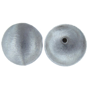 German Silver, 19.0mm Width / Length / Height, Matte Round Bali Bead. Quantity per pack: 2 Pieces.