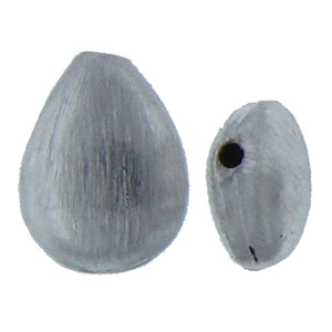 German Silver, 10.1mm Width by 5.3mm Length by 13.3mm Height, Matte Teardrop Bali Bead. Quantity per pack: 16 Pieces.