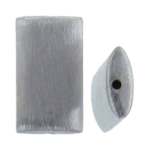 German Silver, 15.1mm Width by 6.0mm Length by 26.7mm Height, Matte Square Bali Bead. Quantity per pack: 8 Pieces.