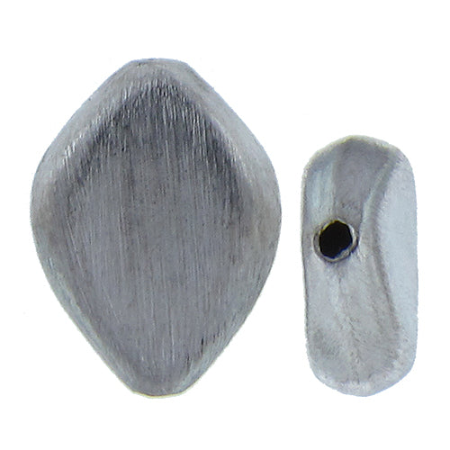 German Silver, 16.0mm Width by 6.7mm Length by 21.4mm Height, Matte Diamond Bali Bead. Quantity per pack: 10 Pieces.