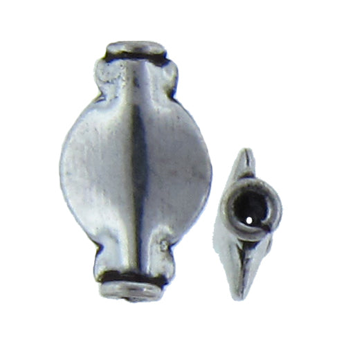 German Silver Oxidized, 9.6mm Width by 3.7mm Length by 16.5mm Height, Fancy Bali Bead. Quantity per pack: 12 Pieces.