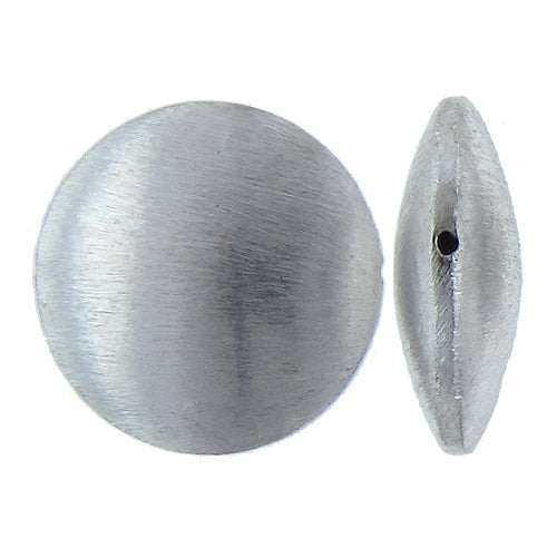 German Silver, 20.1mm Width by 20.2mm Length by 7.2mm Thickness, Flat Circle Bali Bead. Quantity Per Pack: 10 Pieces.