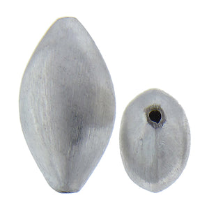 German Silver, 28.0mm Width by 15.9mm Length by 11.4mm Thickness, Flattened Oval Bali Bead. Quantity Per Pack: 7 Pieces.