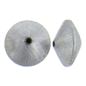 German Silver, 7.3mm Width by 12.0mm Length / Height, Flattened Round Bali Bead. Quantity Per Pack: 28 Pieces.