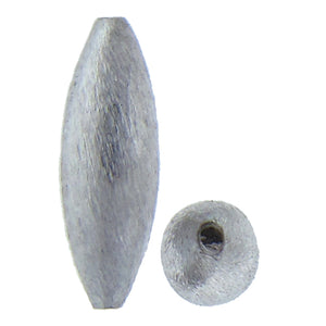 German Silver, 20.2mm Width by 6.9mm Length / Height, Matte Tube Bali Bead. Quantity Per Pack: 10 Pieces.