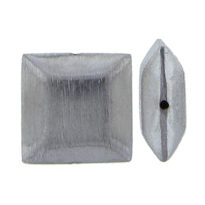 German Silver, 20.0mm Width by 20.2mm Length by 8.3mm Thickness, Textured Square Bali Bead. Quantity Per Pack: 10 Pieces.