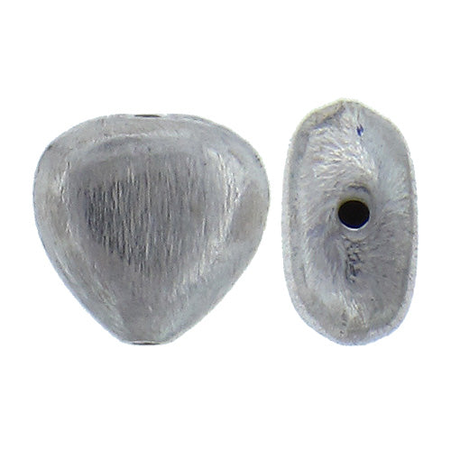 German Silver 6.8mm Width by 12.3mm Length by 11.9mm Height, Tear Drop / Heart Bead. Sold as: 18 Pieces Per Pack.