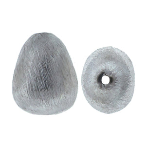 German Silver, 13.9mm Width by 11.2mm Length by 8.8mm Thickness, Textured Circle Bali Bead. Quantity Per Pack: 15 Pieces.