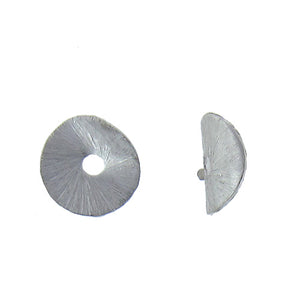 German Silver, 9.7mm Width by 10.1mm Length by 2.0mm Height, Textured Wavy Disc Bali Bead. Quantity per pack: 67 Pieces.