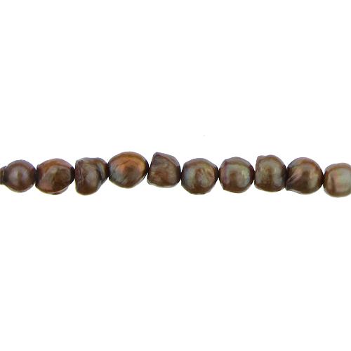 Bronze, 8.0mm Width by 8.0mm Length by 8.0mm Height, Potato Pearl Bead. Quantity per pack: 51 Pieces.