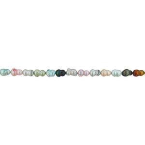 Multicolor, 8.5mm Width by 8.5mm Length by 11.0mm Height, Potato Pearl Bead. Quantity per pack: 35 Pieces.