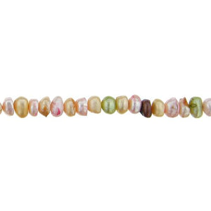 Pastel, 9.0mm Width by 8.5mm Length by 5.5mm Height, Potato Pearl Bead. Quantity per pack: 74 Pieces.