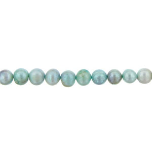 Light Blue, 9.0mm Width by 8.5mm Length by 8.5mm Height, Potato Pearl Bead. Quantity per pack: 62 Pieces.